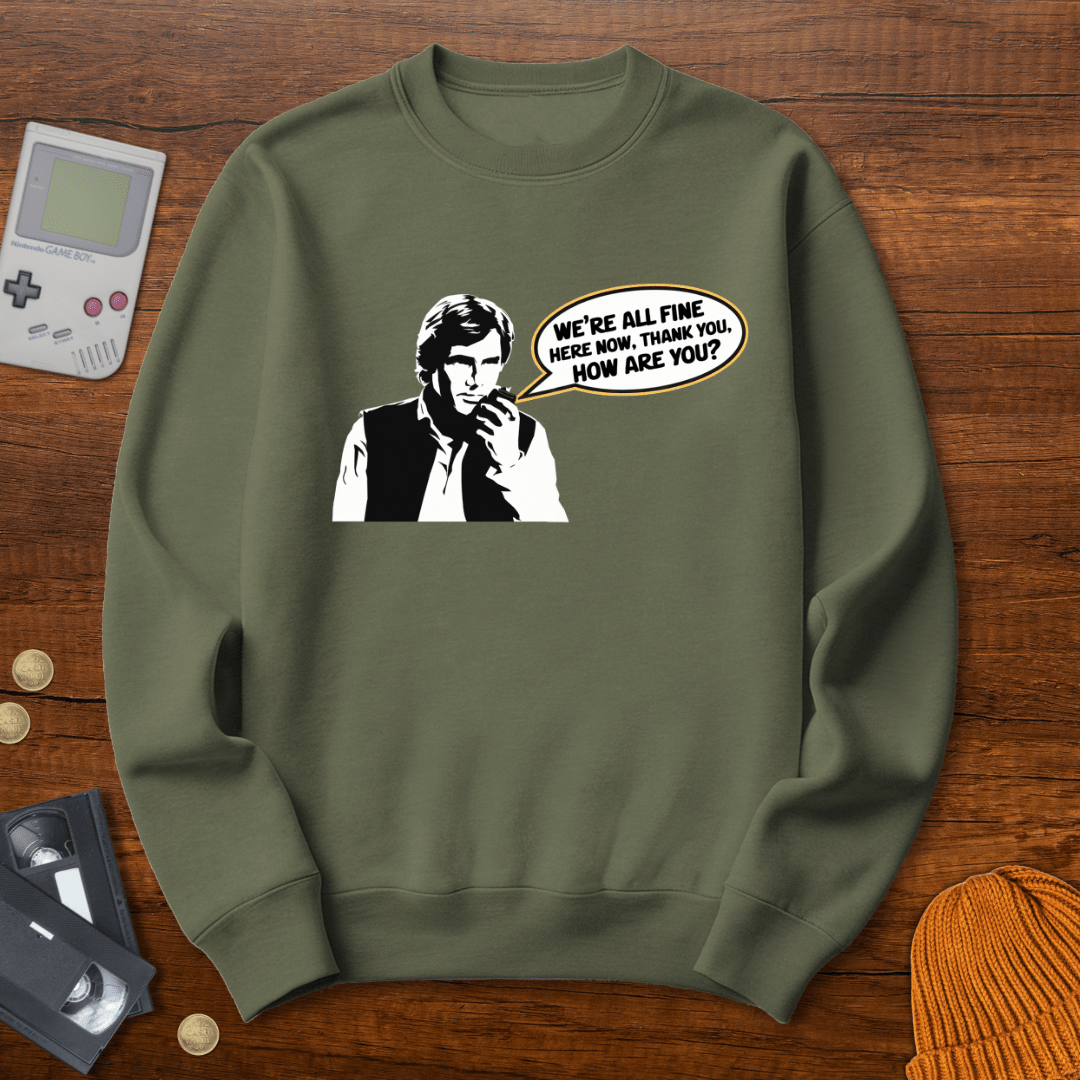 Printify Sweatshirt S / Military Green All Fine - Sweatshirt