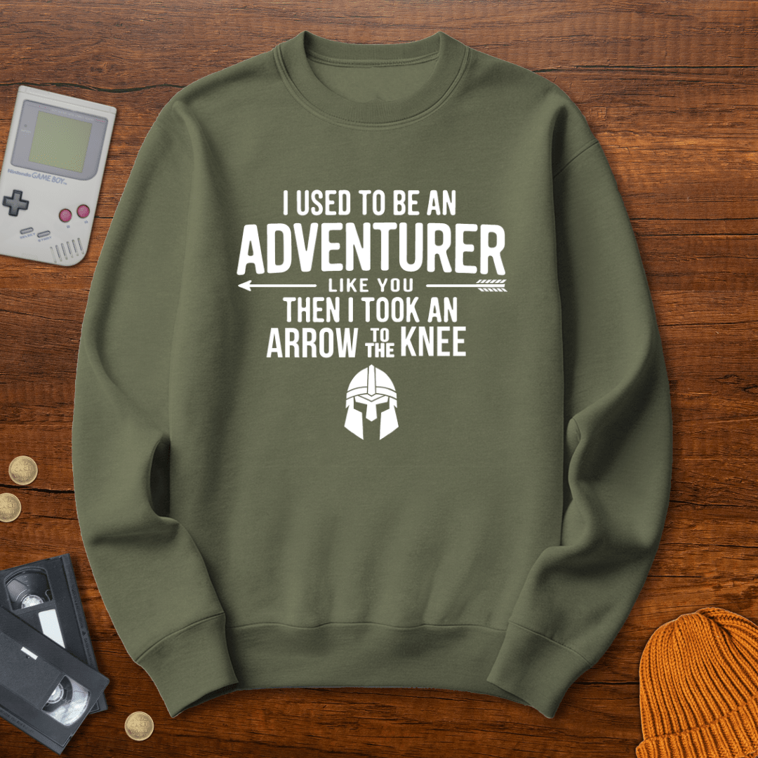 Printify Sweatshirt S / Military Green Arrow to the Knee - Sweatshirt