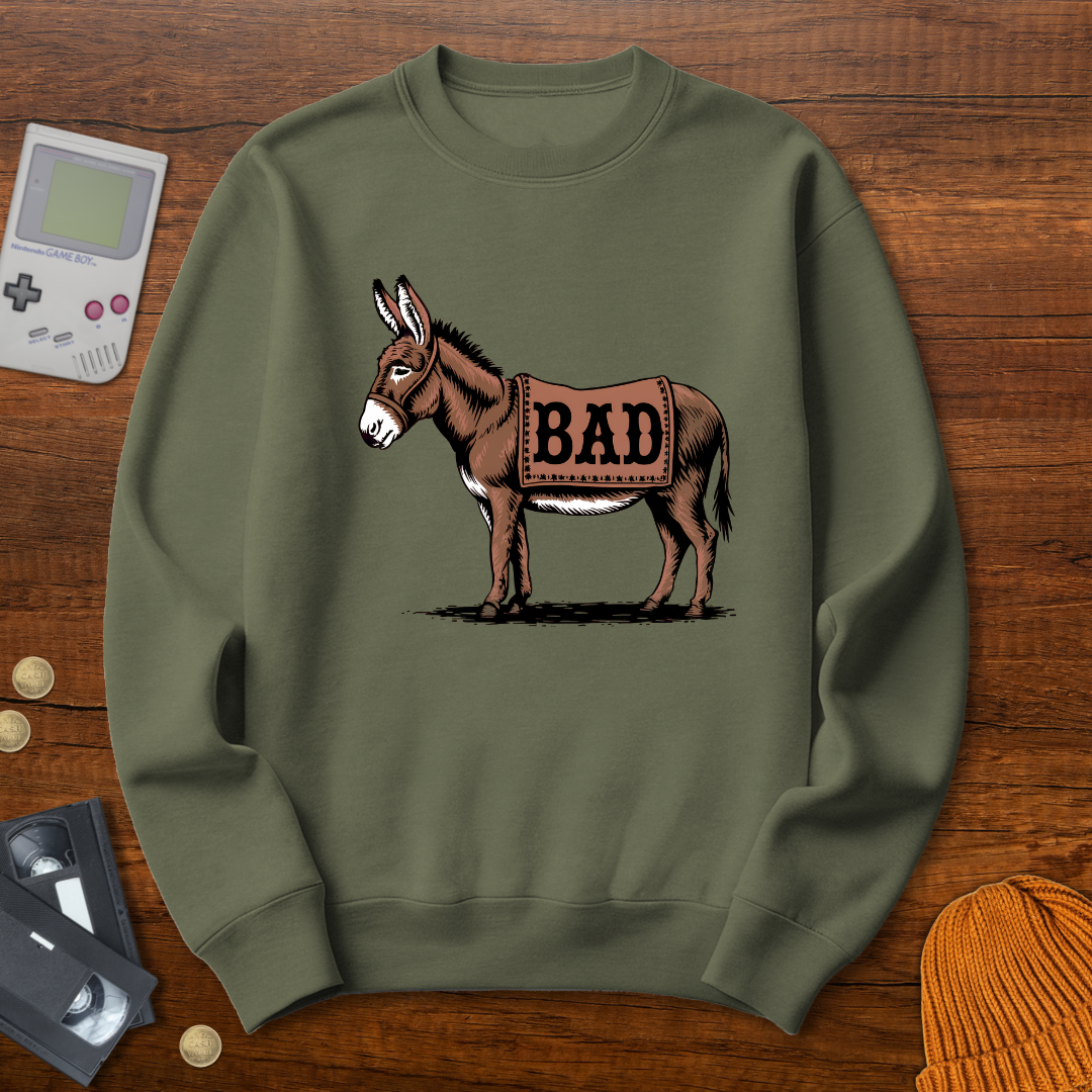 Printify Sweatshirt S / Military Green Bad Ass - Sweatshirt