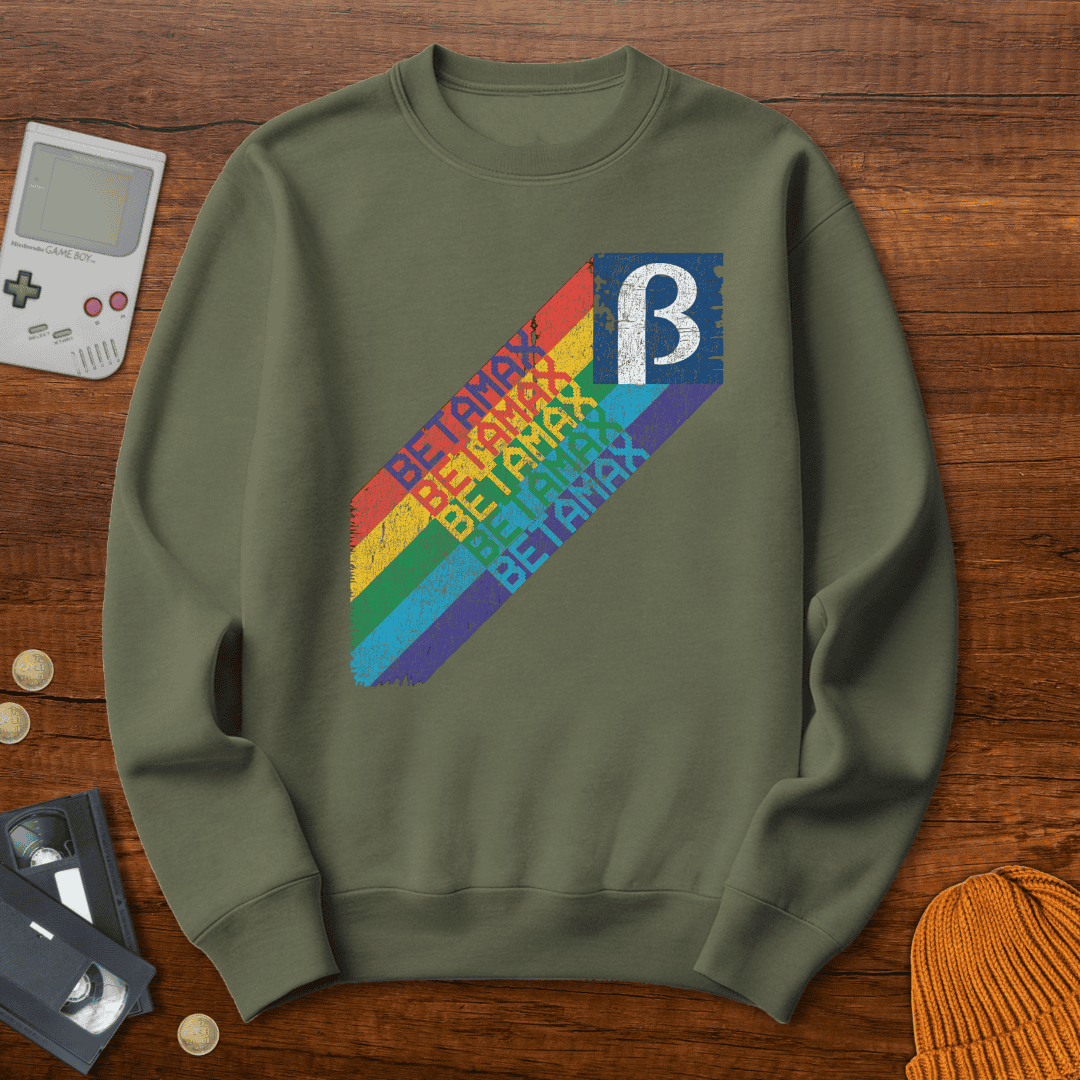 Printify Sweatshirt S / Military Green Betamax - Sweatshirt