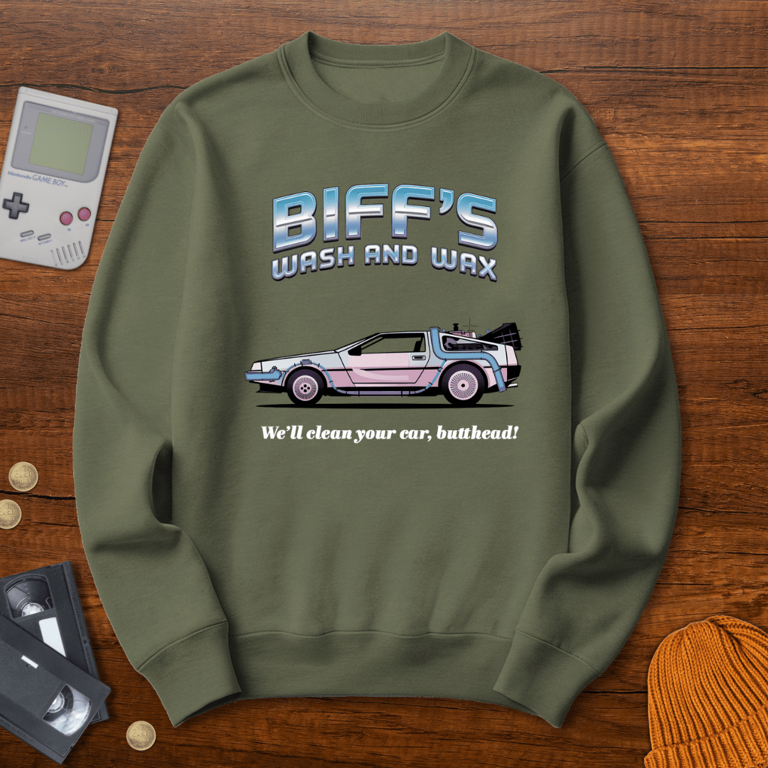 Printify Sweatshirt S / Military Green Biffs Wash and Wax - Sweatshirt