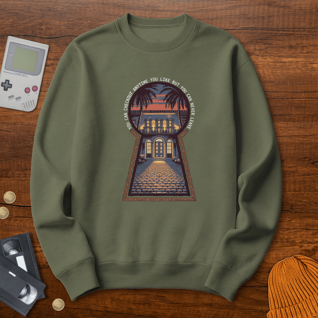 Printify Sweatshirt S / Military Green Californian Hotel - Sweatshirt