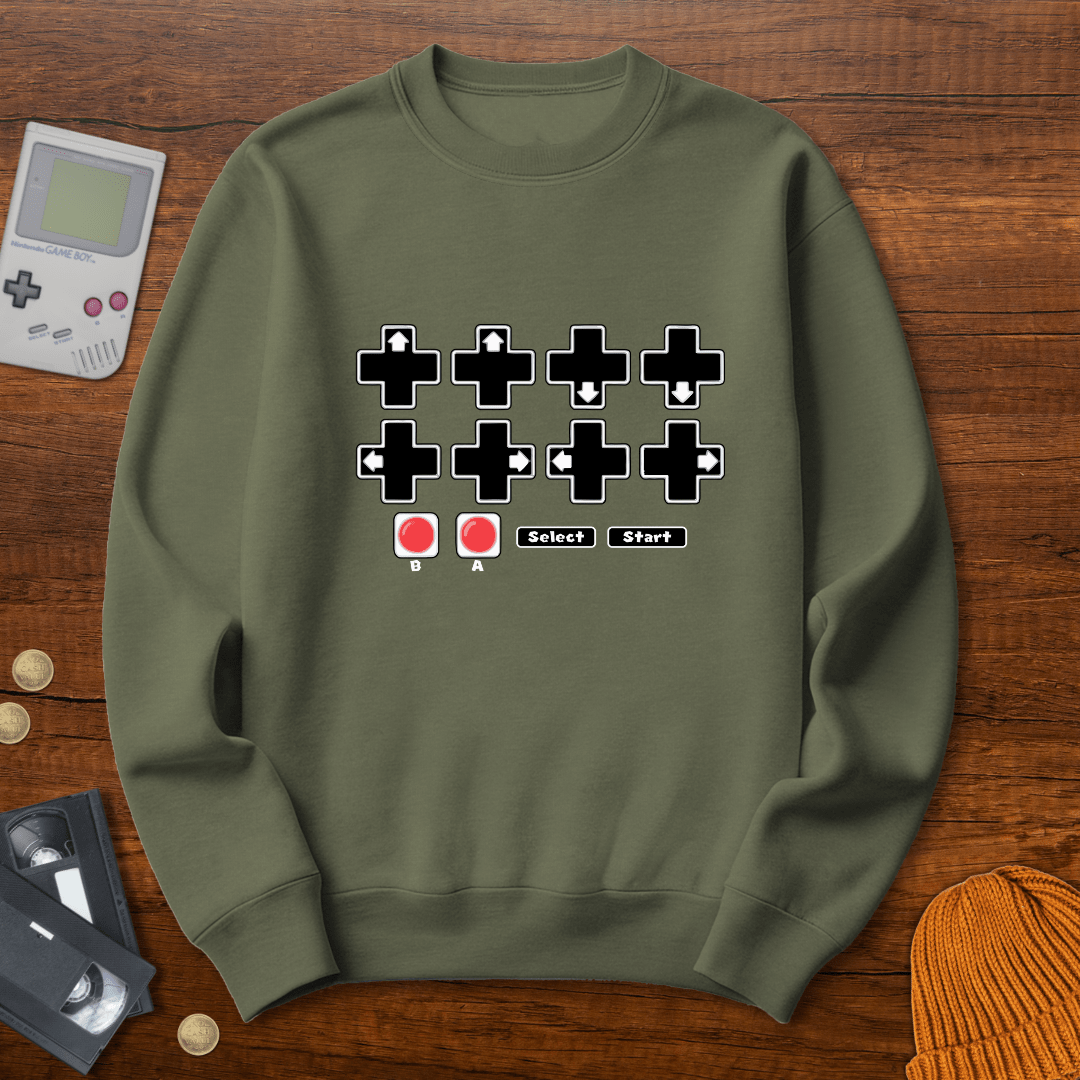 Printify Sweatshirt S / Military Green Cheat Code - Sweatshirt