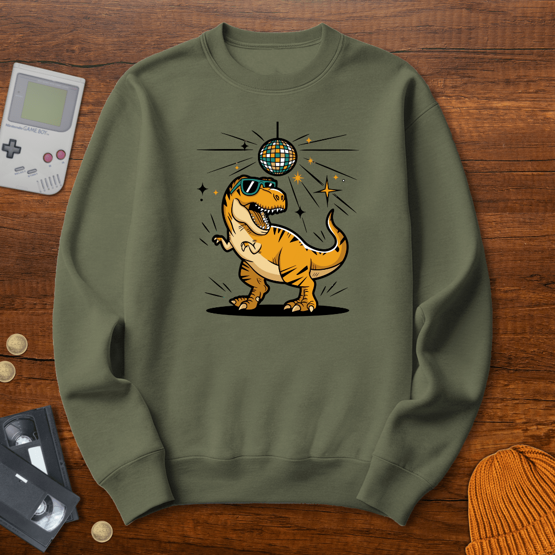 Printify Sweatshirt S / Military Green DiscoRex - Sweatshirt