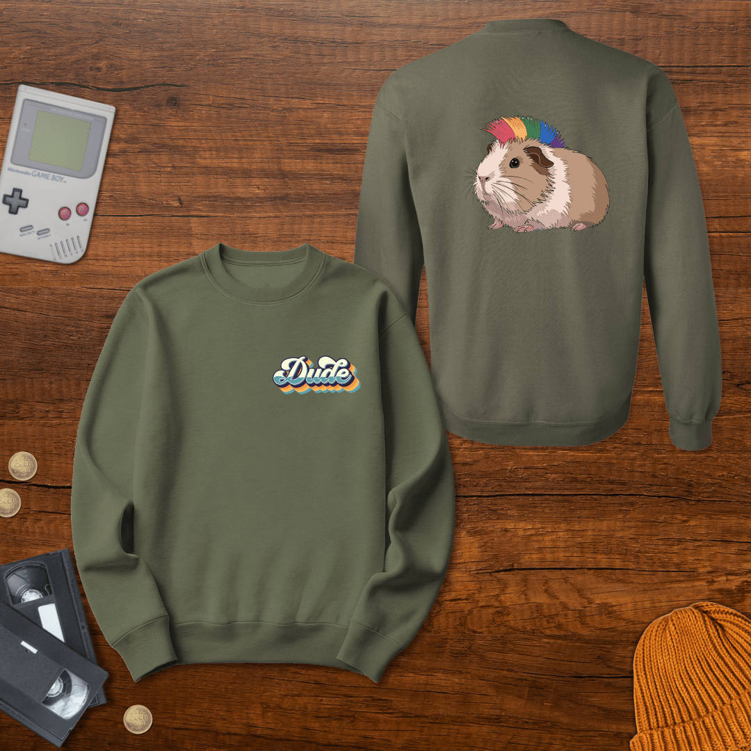 Printify Sweatshirt S / Military Green Dude - Sweatshirt