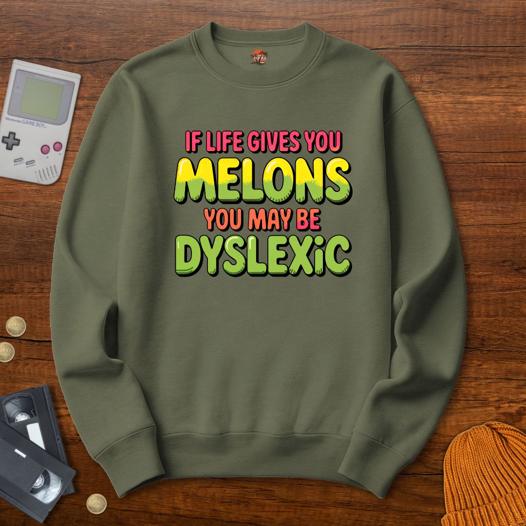 Printify Sweatshirt S / Military Green Dyslexic - Sweatshirt