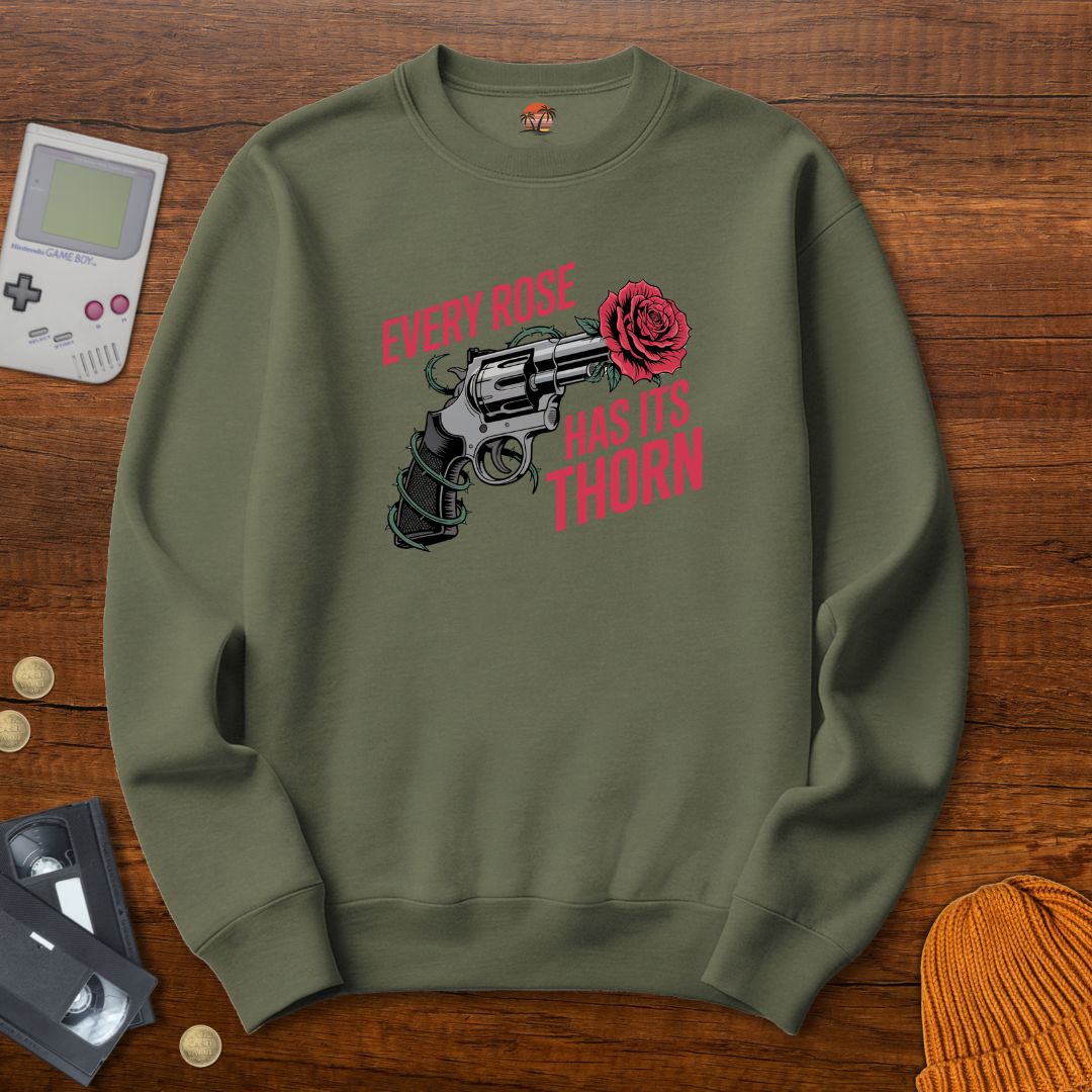 Printify Sweatshirt S / Military Green Every Rose - Sweatshirt
