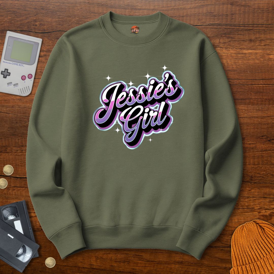 Printify Sweatshirt S / Military Green Jessie's Girl - Sweatshirt