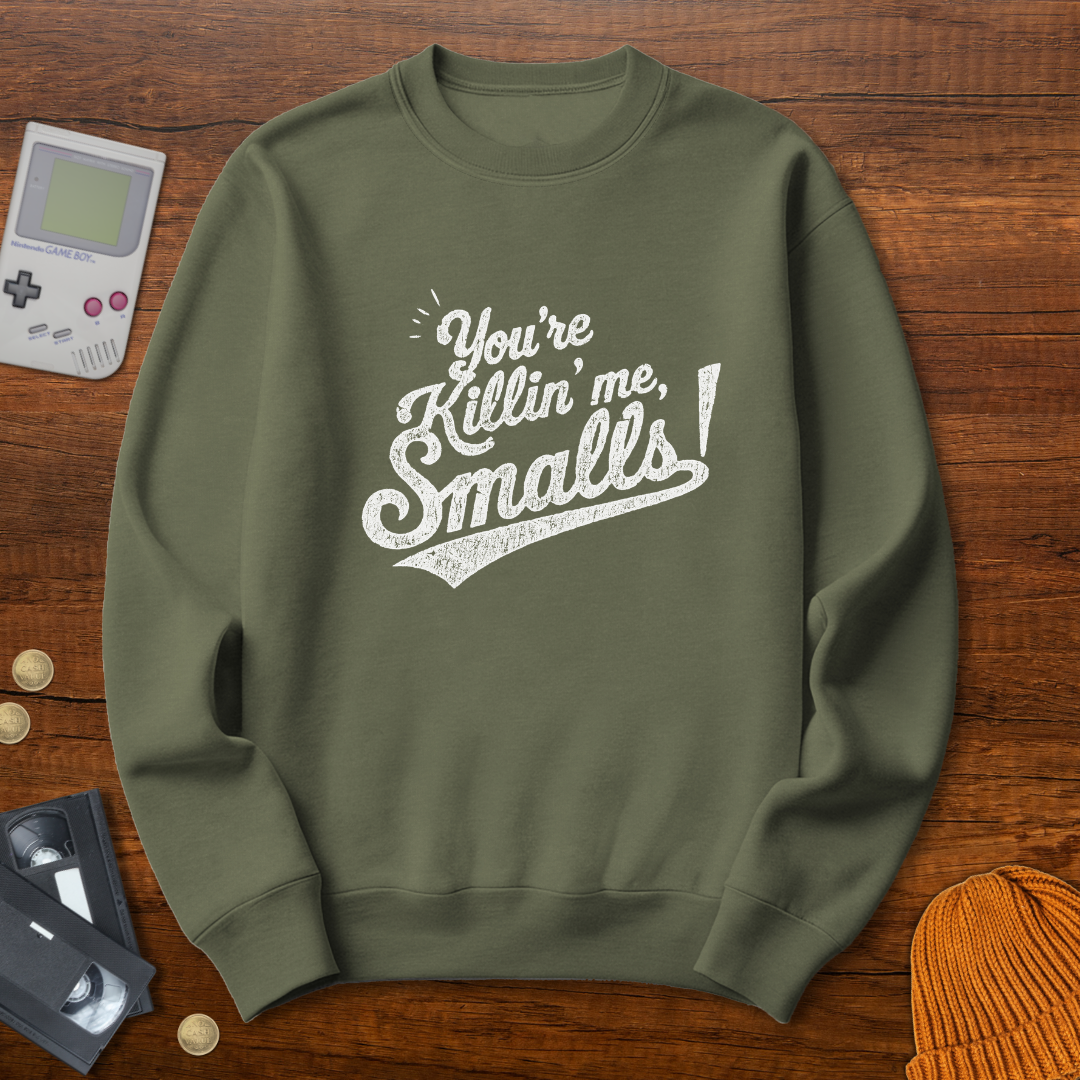 Printify Sweatshirt S / Military Green Killing me smalls - Sweatshirt