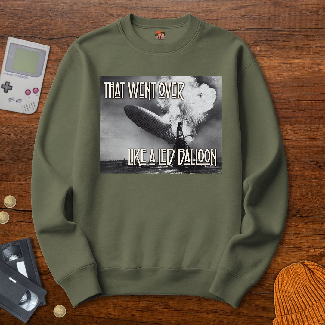 Printify Sweatshirt S / Military Green Led Balloon - Sweatshirt