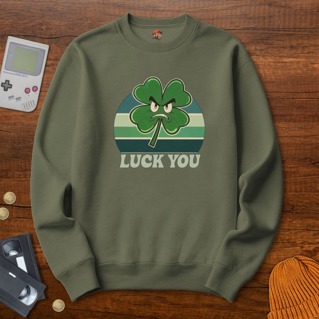 Printify Sweatshirt S / Military Green LuckYou - Sweatshirt