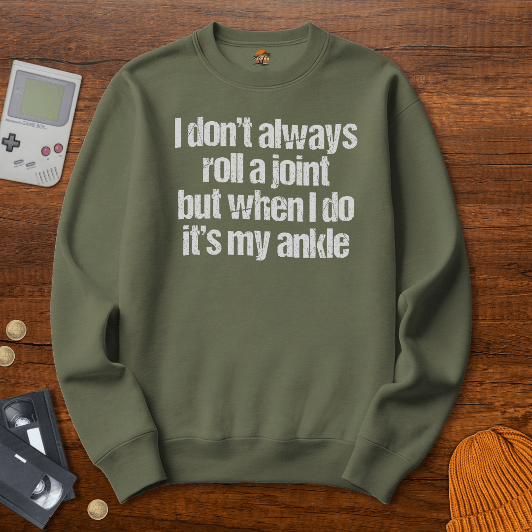Printify Sweatshirt S / Military Green roll my ankle - Sweatshirt