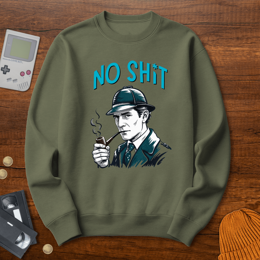 Printify Sweatshirt S / Military Green Sherlock - Sweatshirt