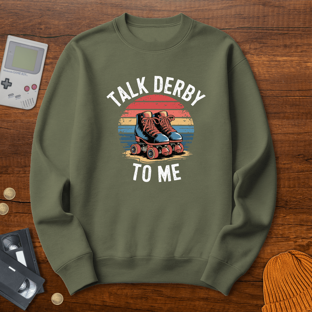 Printify Sweatshirt S / Military Green Talk Derby - Sweatshirt