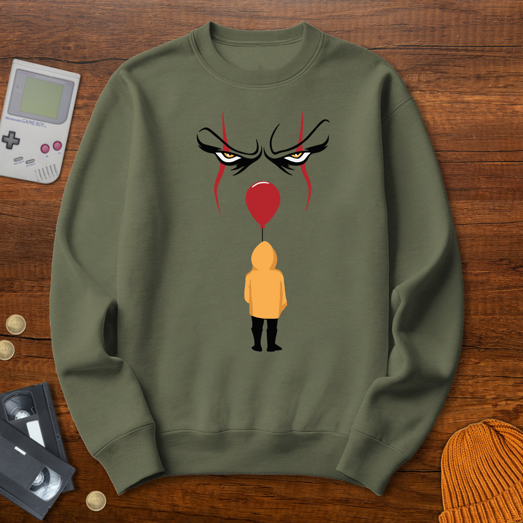 Printify Sweatshirt S / Military Green The Dancing Clown - Sweatshirt