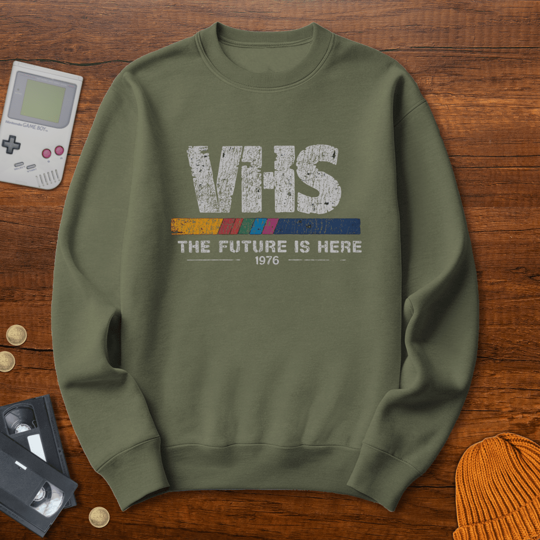 Printify Sweatshirt S / Military Green VHS - Sweatshirt