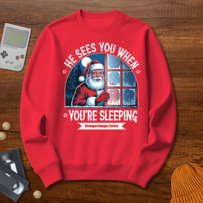 He Sees You When You're Sleeping - Sweatshirt - Throwback Paradise