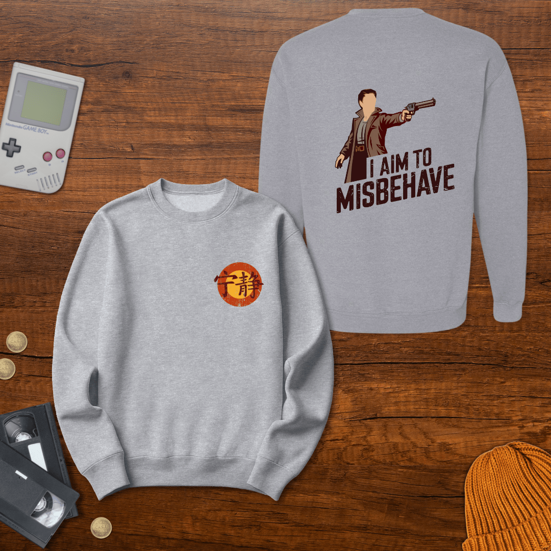 Printify Sweatshirt S / Sport Grey Aim to Misbehave - Sweatshirt