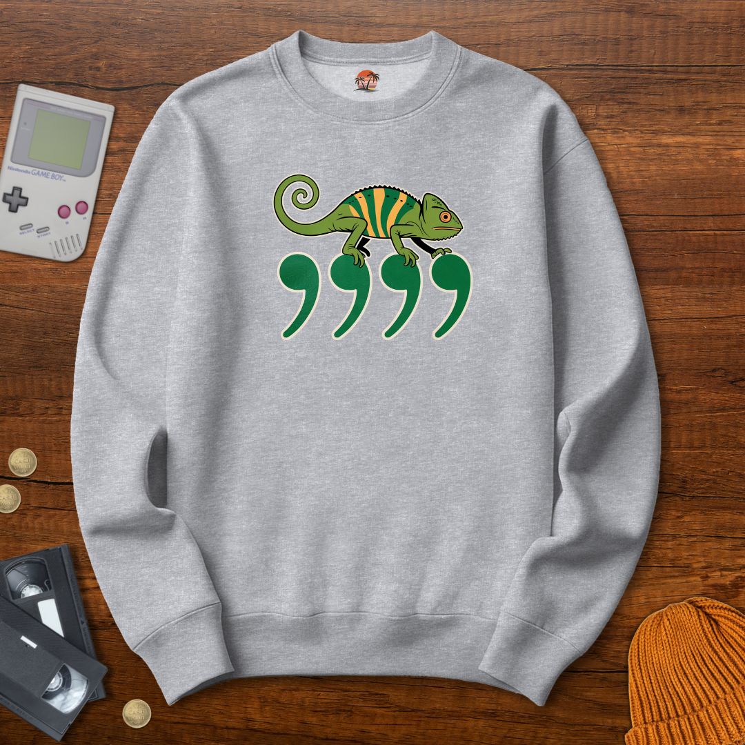 Printify Sweatshirt S / Sport Grey Comma Chameleon - Sweatshirt