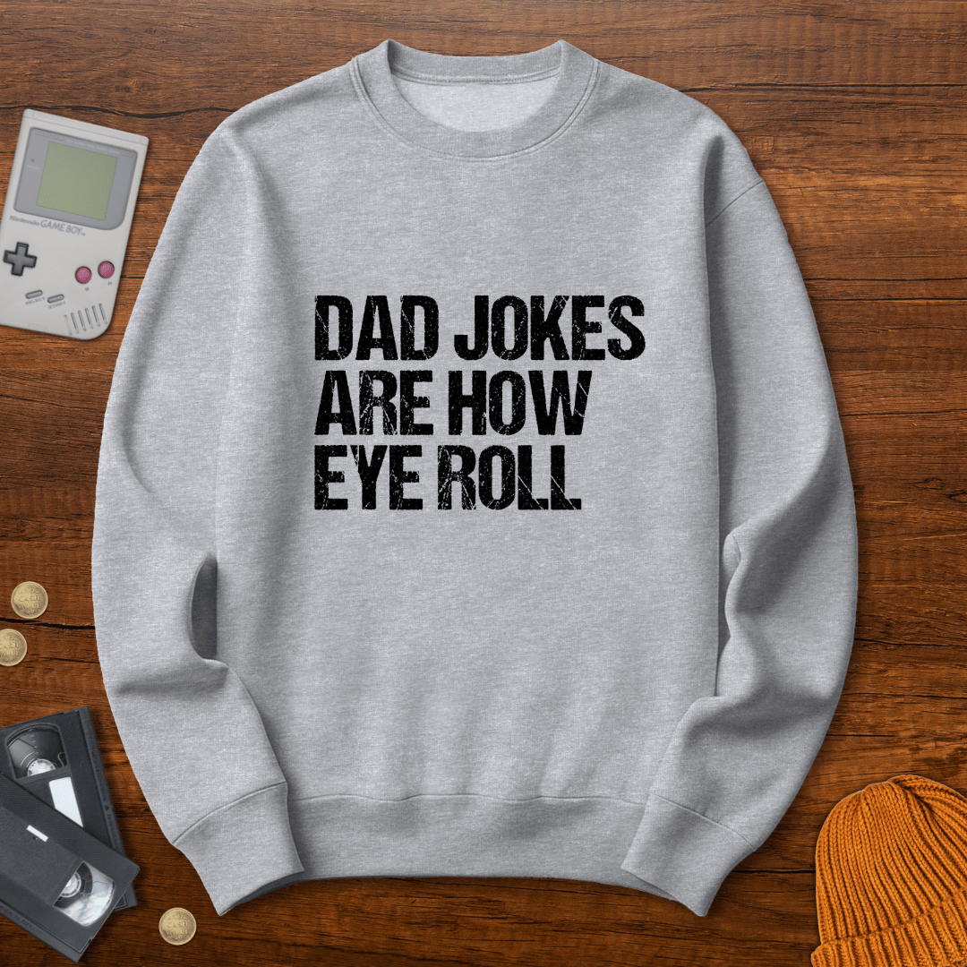 Printify Sweatshirt S / Sport Grey Dad Jokes - Sweatshirt
