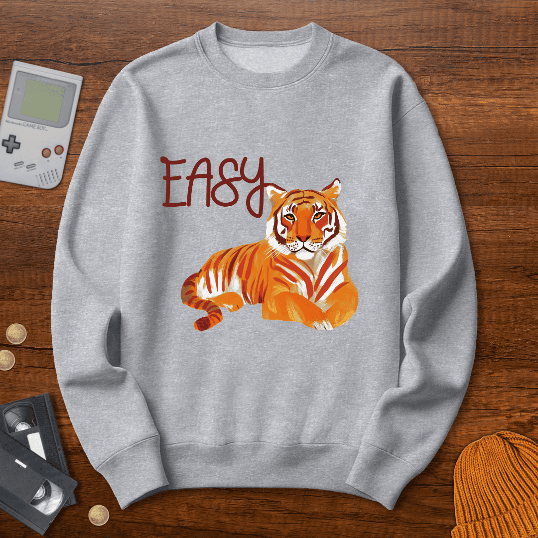 Printify Sweatshirt S / Sport Grey Easy Tiger - Sweatshirt