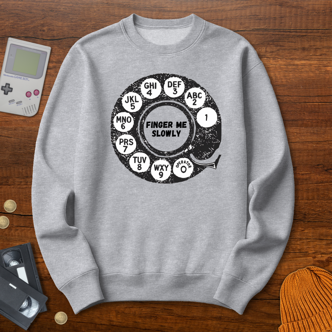 Printify Sweatshirt S / Sport Grey Finger Me - Sweatshirt