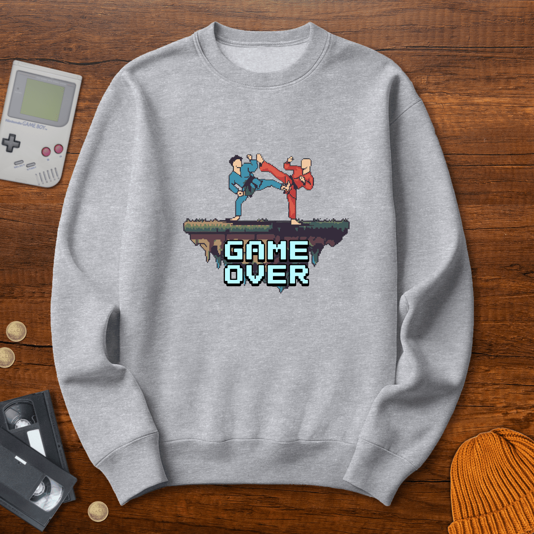 Printify Sweatshirt S / Sport Grey Game Over - Sweatshirt