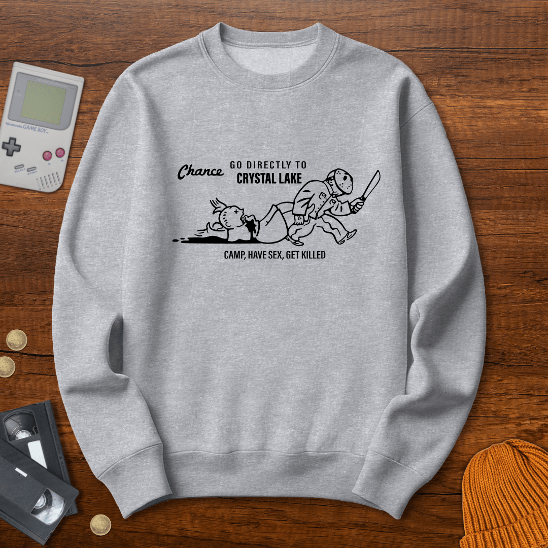 Printify Sweatshirt S / Sport Grey Go to Crystal Lake - Sweatshirt
