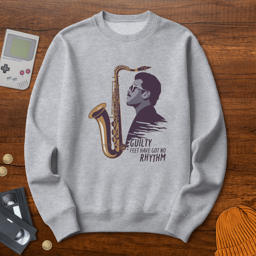 Printify Sweatshirt S / Sport Grey Got no Rhythm - Sweatshirt