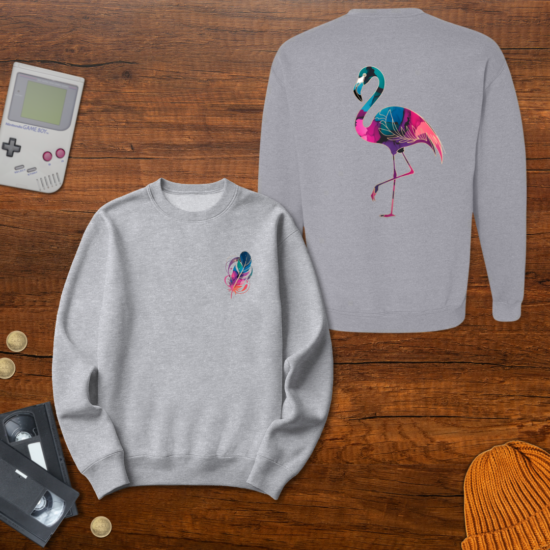 Printify Sweatshirt S / Sport Grey Gradient Flamingo - Sweatshirt
