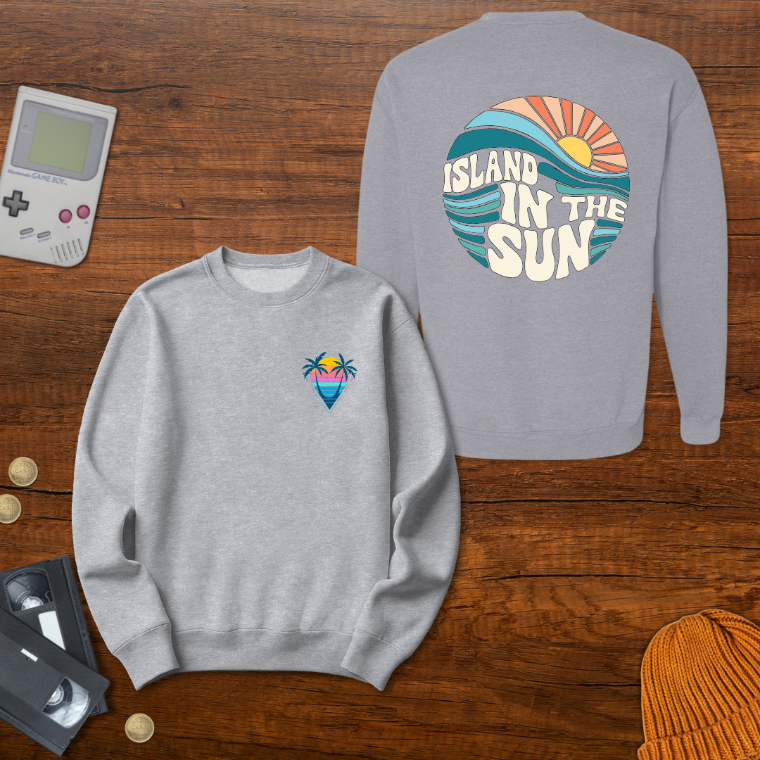 Printify Sweatshirt S / Sport Grey Island in the Sun - Sweatshirt