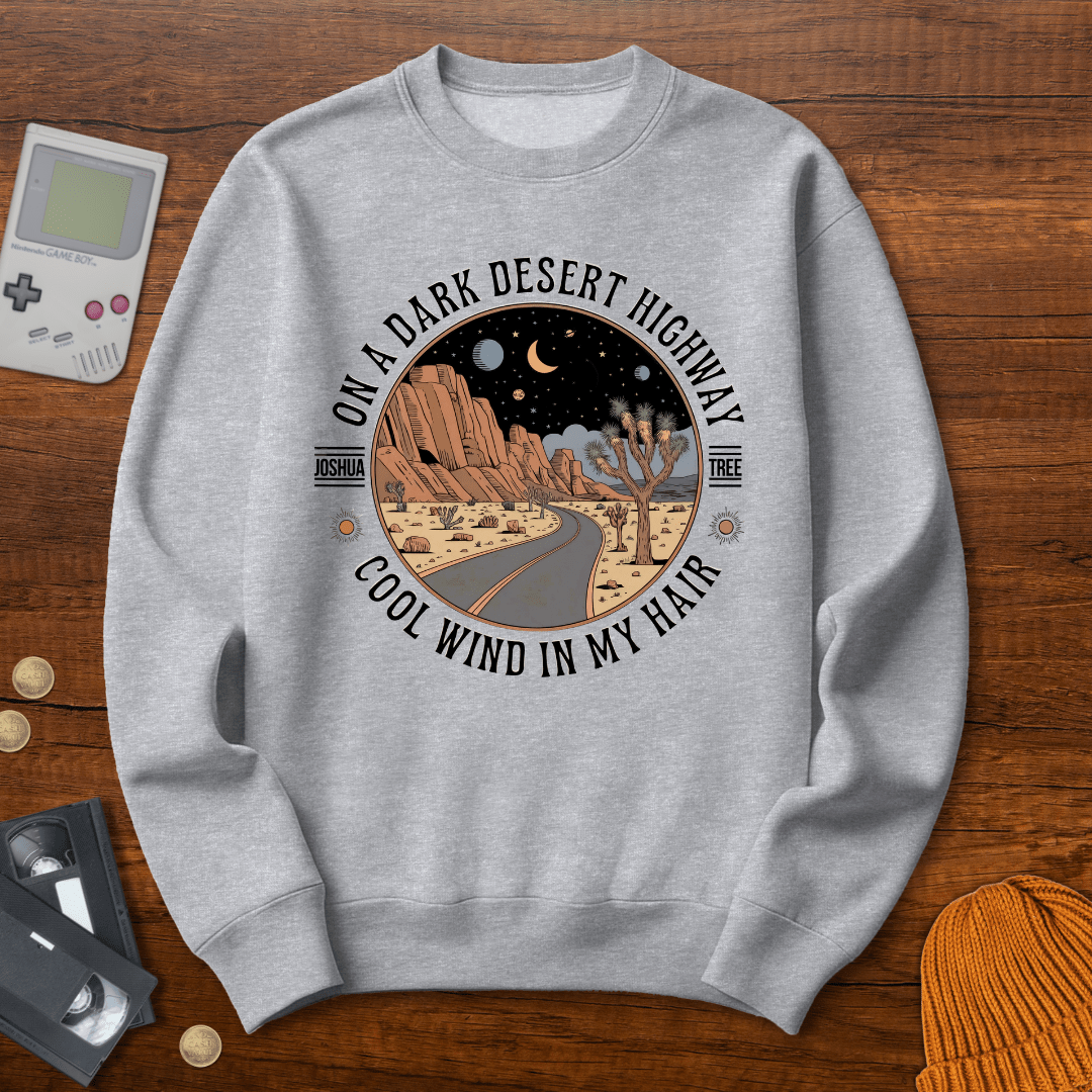 Printify Sweatshirt S / Sport Grey Joshua Tree Hwy - Sweatshirt
