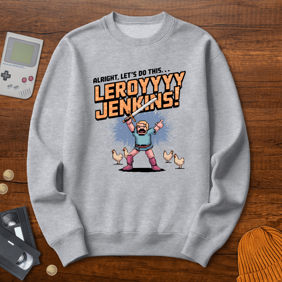 Printify Sweatshirt S / Sport Grey Leeroy Jenkins - Sweatshirt