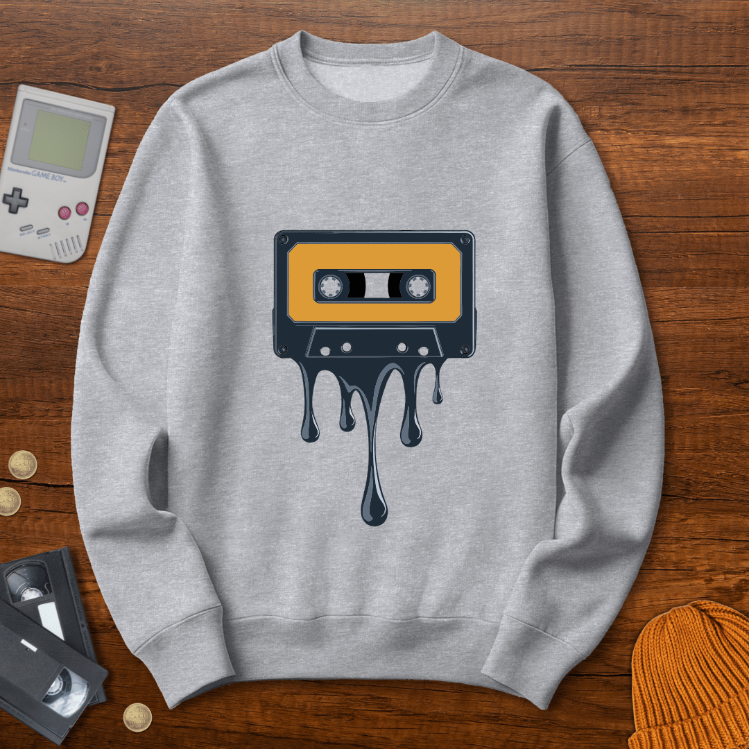 Printify Sweatshirt S / Sport Grey Melted Cassette - Sweatshirt