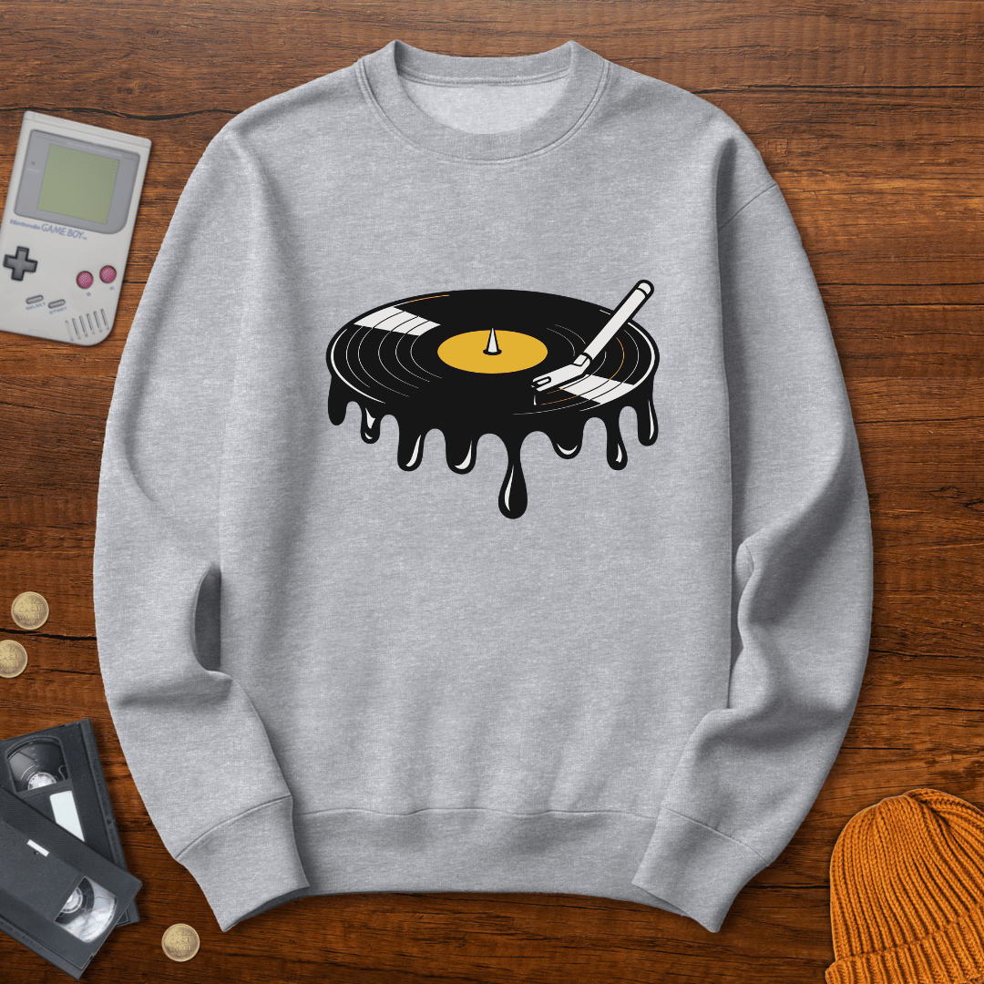 Printify Sweatshirt S / Sport Grey Melted Record - Sweatshirt