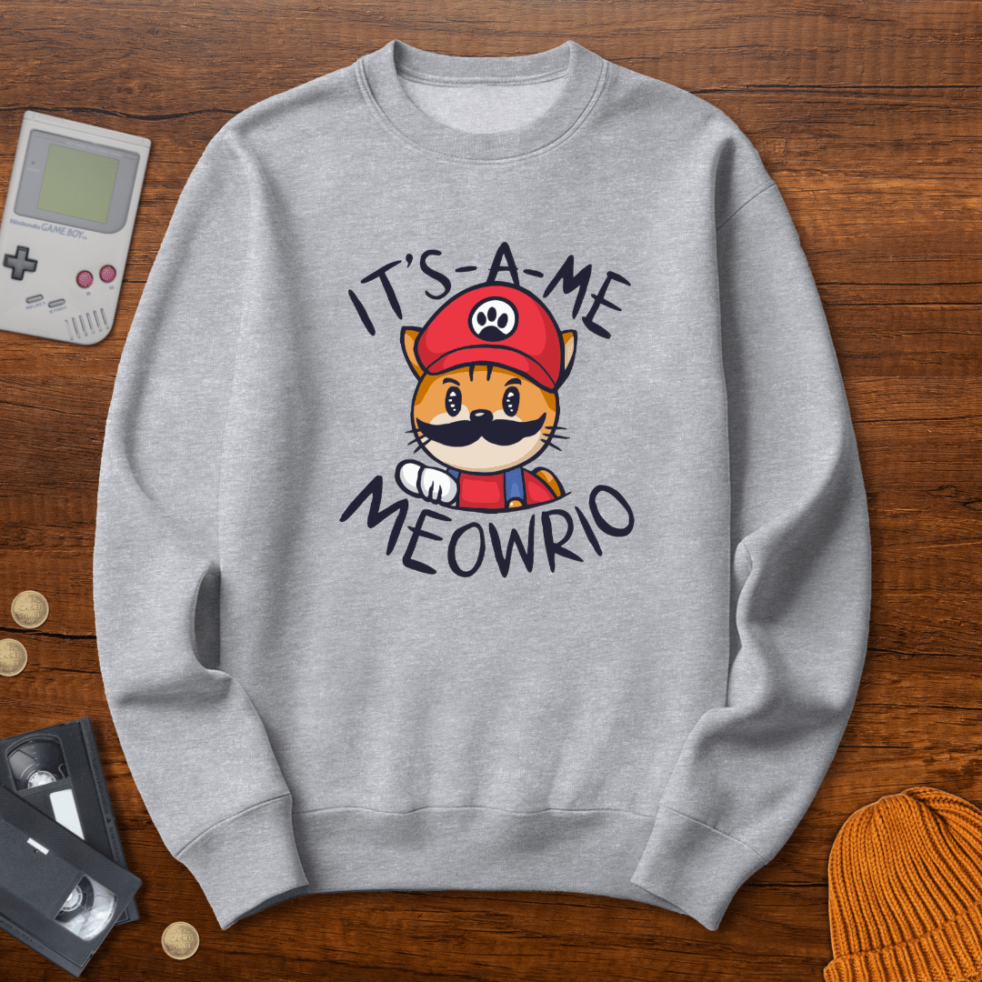 Printify Sweatshirt S / Sport Grey Meowrio - Sweatshirt