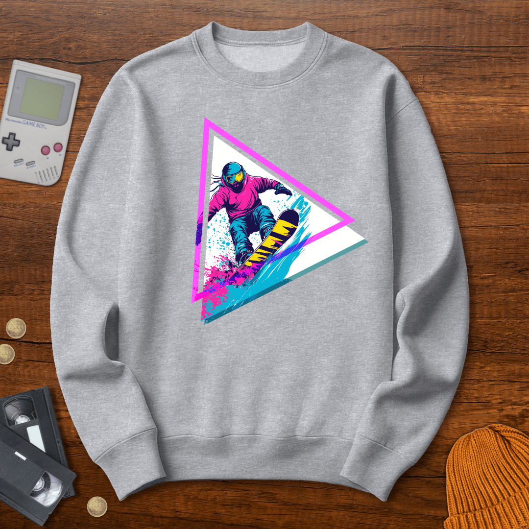 Printify Sweatshirt S / Sport Grey Neon Triangle Shred - Sweatshirt