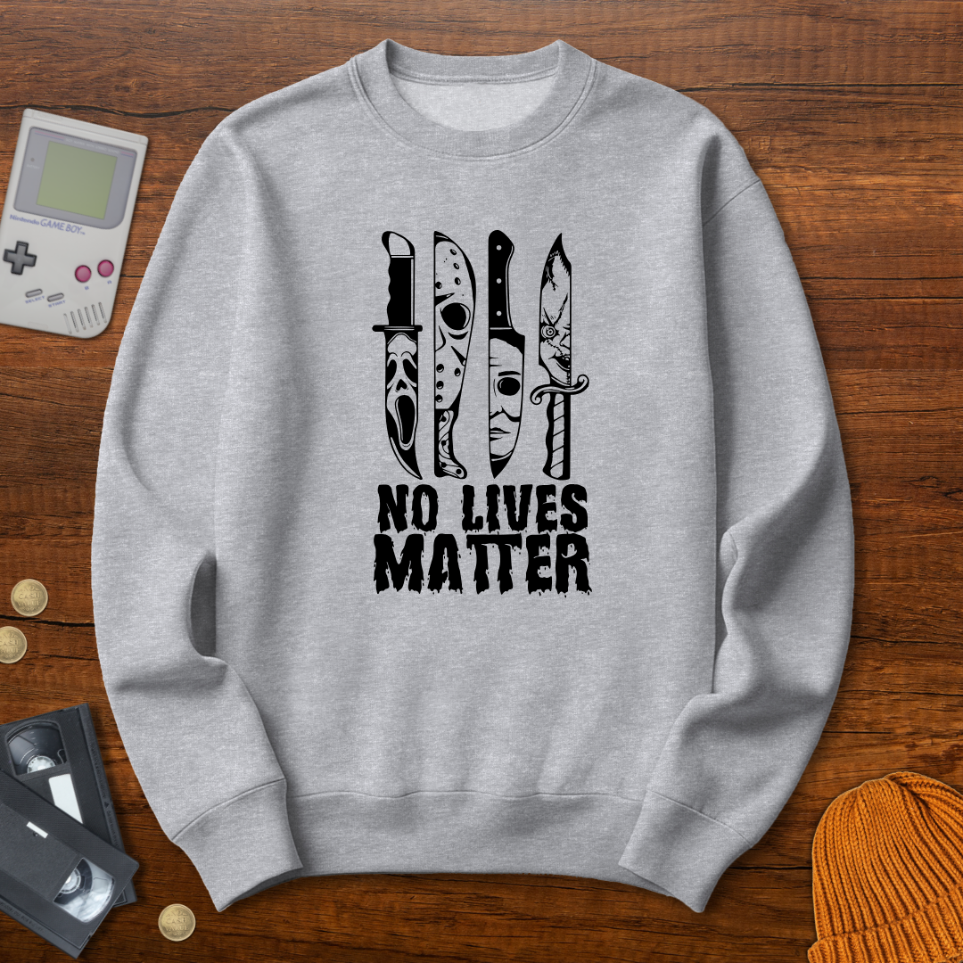 Printify Sweatshirt S / Sport Grey No LIves Matter - Sweatshirt
