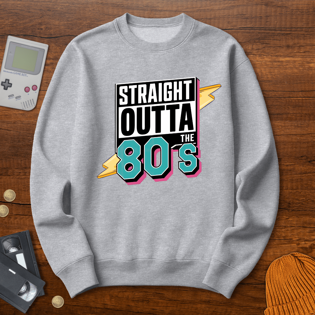 Printify Sweatshirt S / Sport Grey Outta the 80s - Sweatshirt