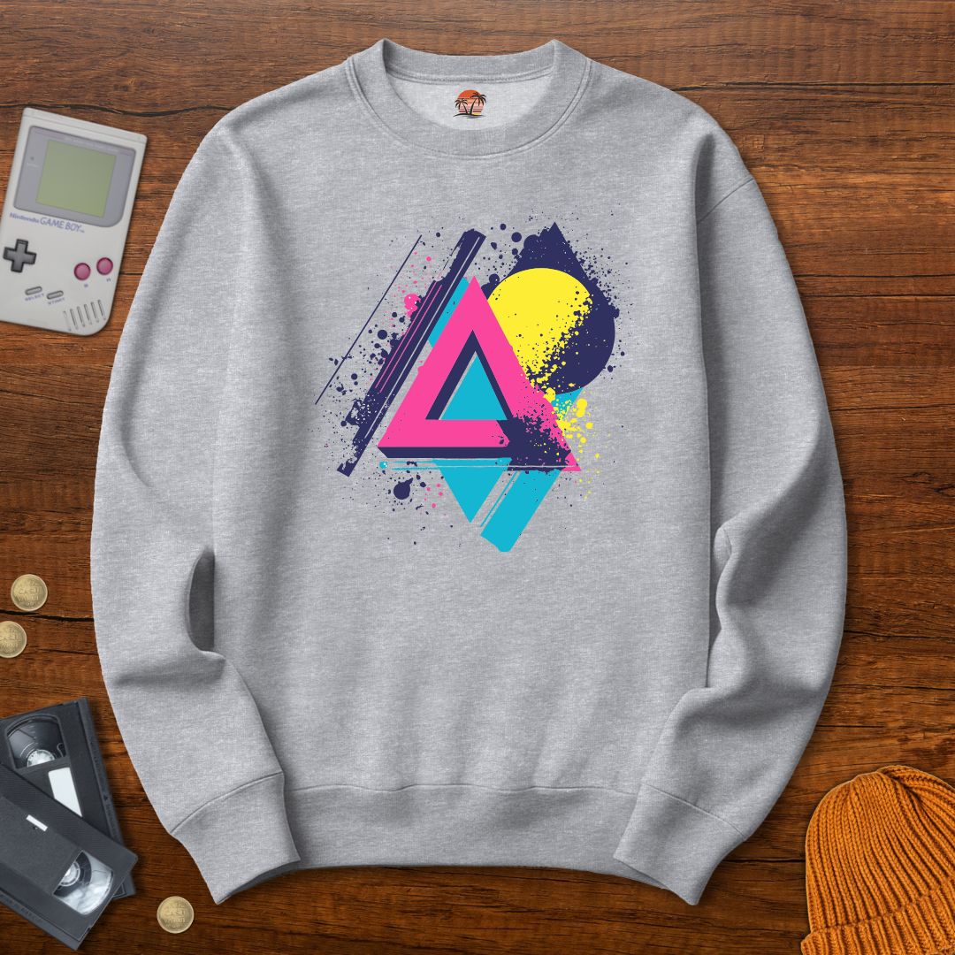 Printify Sweatshirt S / Sport Grey Retro Abstract - Sweatshirt