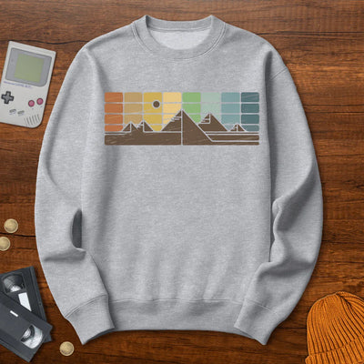 Retro Mountain Horizon - Sweatshirt - Throwback Paradise