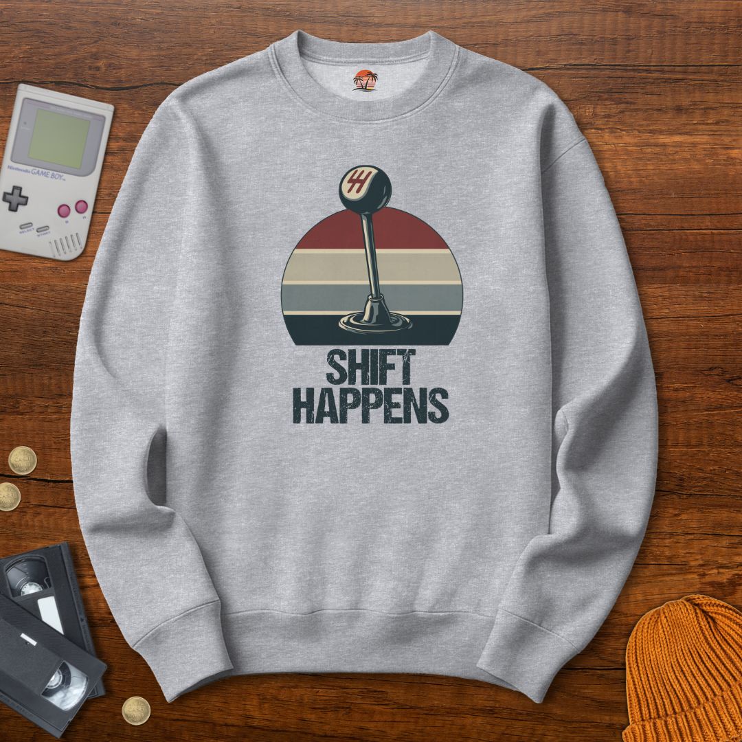 Printify Sweatshirt S / Sport Grey Shift Happens - Sweatshirt