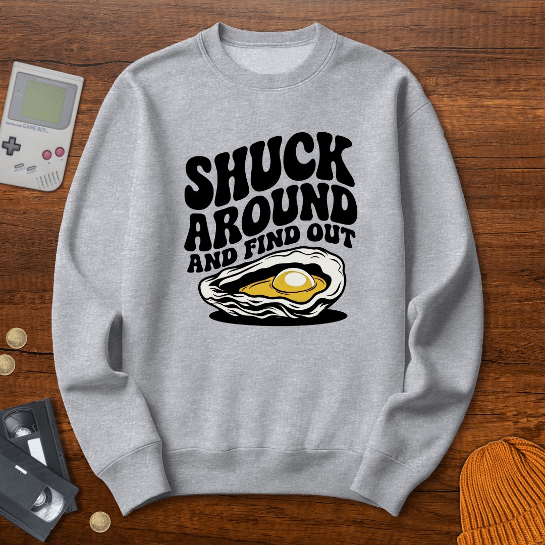 Printify Sweatshirt S / Sport Grey Shuck Around - Sweatshirt