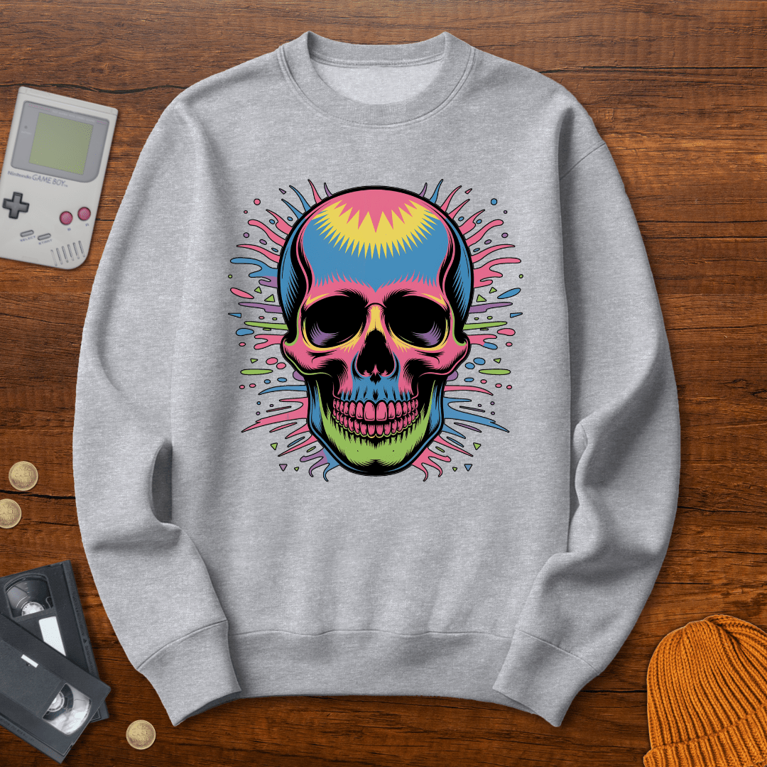 Printify Sweatshirt S / Sport Grey Skull - Sweatshirt