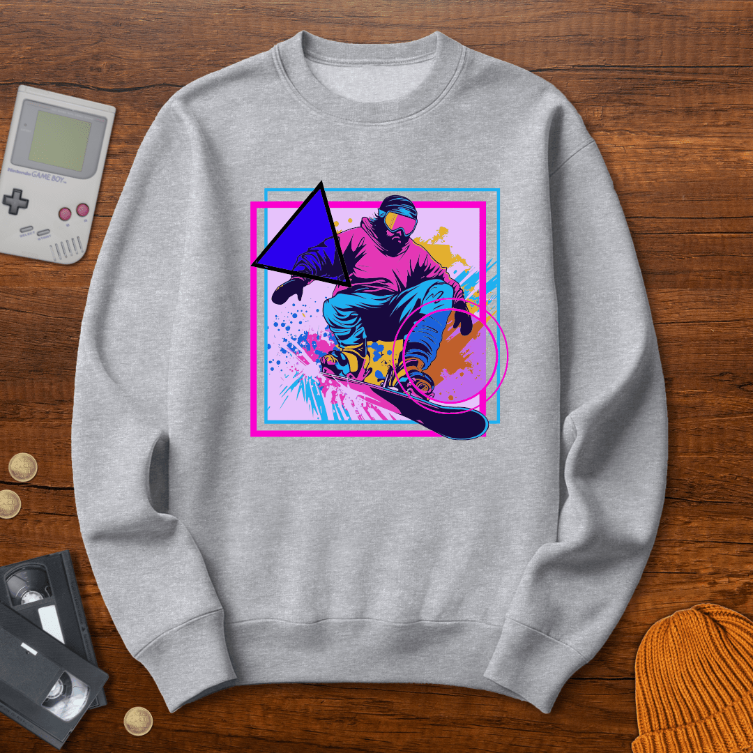 Printify Sweatshirt S / Sport Grey Snowboarder - Sweatshirt
