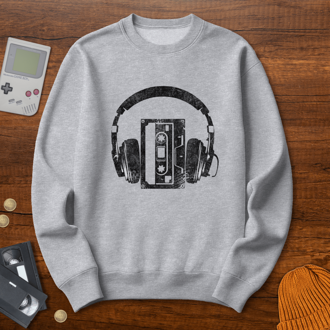 Printify Sweatshirt S / Sport Grey Speaker Cassette - Sweatshirt