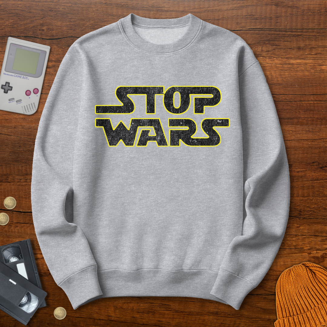 Printify Sweatshirt S / Sport Grey Stop Wars - Sweatshirt