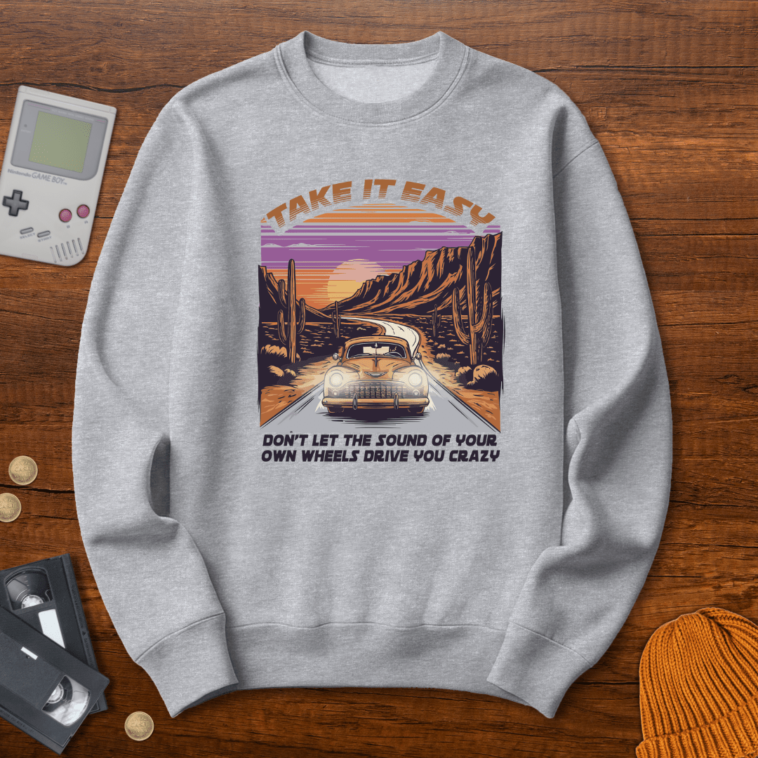 Printify Sweatshirt S / Sport Grey Take it easy - Sweatshirt