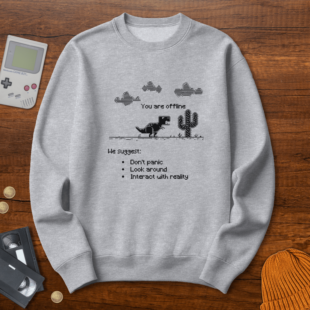 Printify Sweatshirt S / Sport Grey You are offline - Sweatshirt