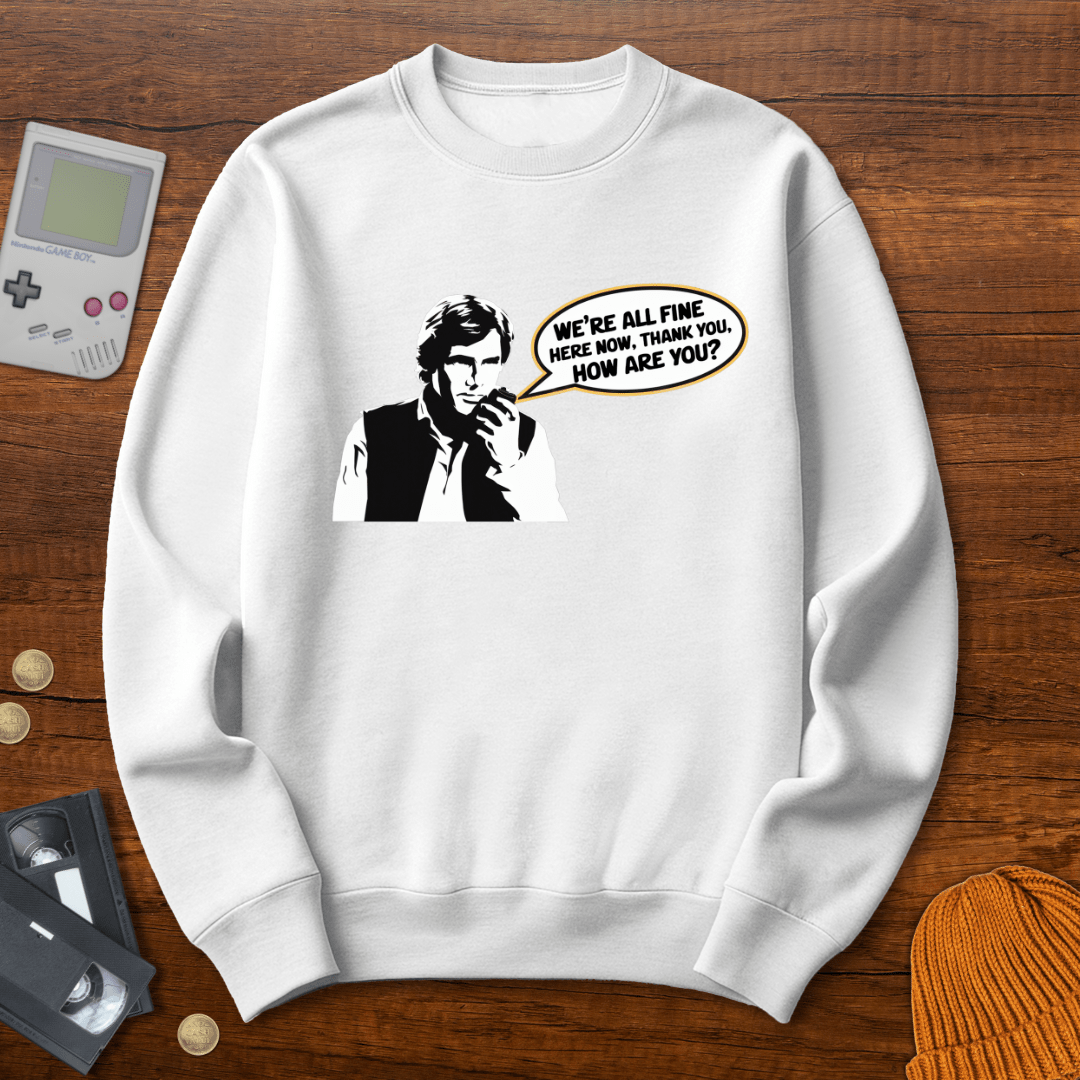Printify Sweatshirt S / White All Fine - Sweatshirt